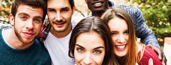 group of students having fun