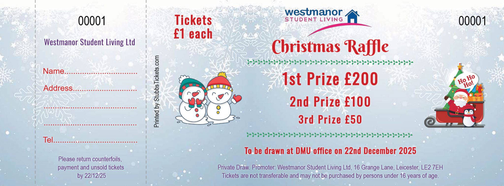 Xmas Competition raffle